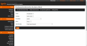 Zarządzanie planem lekcji